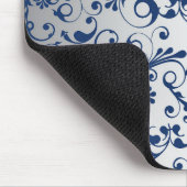 Silver Blue Abstract Muismat (Hoek)