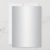 Silver Blue Cross Christening/Baptism Boy Invite Kaart (Achterkant)