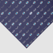 Silver Blue Evil Eye Eyelashes Nazar Mati Pattern Tissuepapier (Detail)