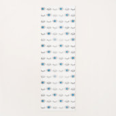 Silver Blue Evil Eye Eyelashes Nazar Mati Pattern Yogamat (Voorkant)