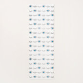Silver Blue Evil Eye Eyelashes Nazar Mati Pattern Yogamat (Achterkant)