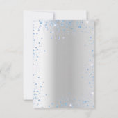 Silver Blue floral glitter bedankt voor je kaart (Achterkant)
