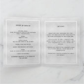 Silver Blue Foral Photoelegant begrafenisprogramma Bedankkaart (Binnen)