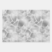 Silver Blue Giraffe Print Inpakpapier Vel (Voorkant 2)