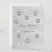 Silver-blue glittery Enterprise-kerstparty Kaart (Achterkant)