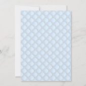 Silver Blue Grey Bow Stropdas Etnische Jongen Baby Kaart (Achterkant)