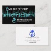 Silver Blue Lightning Electricia-signaalcircuit Visitekaartje (Voorkant / Achterkant)