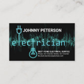 Silver Blue Lightning Electricia-signaalcircuit Visitekaartje (Voorkant)