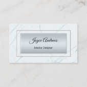 Silver Blue Marble Interior Design Visitekaartje (Voorkant)