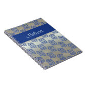 Silver Blue Pisces Fish Pattern Notitieboek (Rechterzijde)