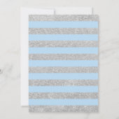 Silver Blue Quinceanera-uitnodiging Kaart (Achterkant)