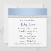 Silver Blue Snowflakes Baby Boy Shower Invitations (Dos)