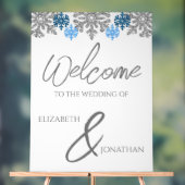 Silver Blue Snowflakes Mariage d'hiver (Neutre)