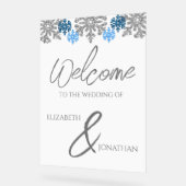 Silver Blue Snowflakes Mariage d'hiver (Angle)