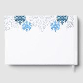Silver Blue Snowflakes Mariage d'hiver (Verso)