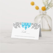 Silver Blue Snowflakes Winter Wedding (Voorkant)