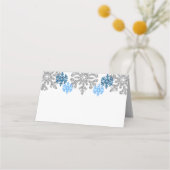 Silver Blue Snowflakes Winter Wedding (Achterkant)