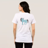 Silver Blue Unicorn Tri-Blend Shirt (Achterkant volledig)