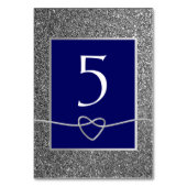 Silver Blue Wedding Kaart (Achterkant)