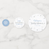 Silver & Blue Winter Snowflake Boy Baby shower Confetti (Voorkanten)