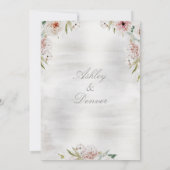 Silver Blush Garden Wedding Invitation Kaart (Achterkant)