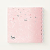 Silver Blush Pink Photo Quinceanera Carnet invité (Dos)