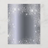 Silver blush roze glitter elegant bruiloft flyer (Achterkant)