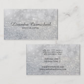 Silver Bokeh Sparkle Event Planner Visitekaartjes (Voorkant / Achterkant)