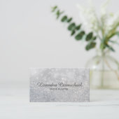 Silver Bokeh Sparkle Event Planner Visitekaartjes (Staand voorkant)