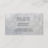 Silver Bokeh Sparkle Event Planner Visitekaartjes (Achterkant)
