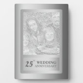 Silver Border 25th Wedding Jubileum Fotoplaat (voorkant)