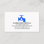 Silver Border Lijst Loodgietersdienst Visitekaartje (Achterkant)
