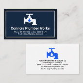 Silver Border Lijst Loodgietersdienst Visitekaartje (Voorkant / Achterkant)