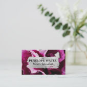 Silver Borhed Floral Achtergrond Visitekaartje (Staand voorkant)