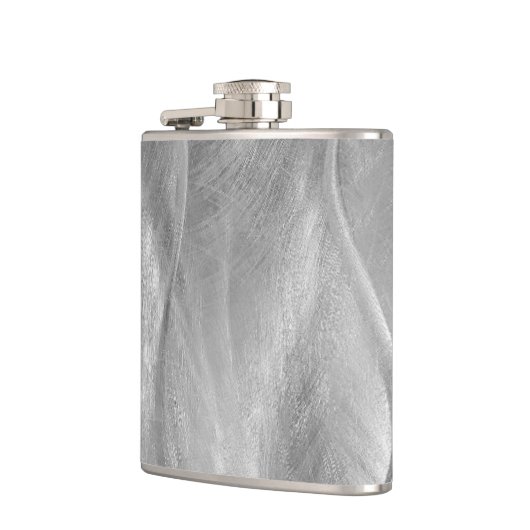 Silver Borhed Metal Abstract Heupfles (Links)