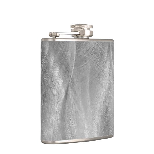 Silver Borhed Metal Abstract Heupfles (Rechts)