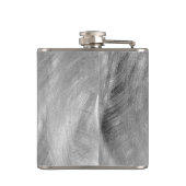 Silver Borhed Metal Abstract Heupfles (Achterkant)