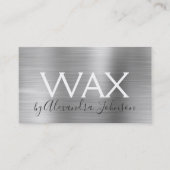 Silver Borhed Metal Beauty Wax Visitekaartje (Voorkant)