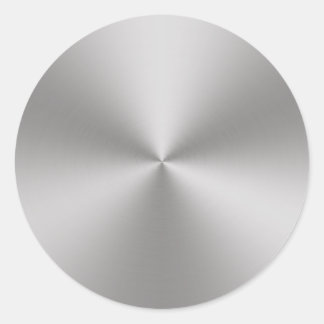 Silver Borhed Metal Kijk | Radiaal Ronde Sticker