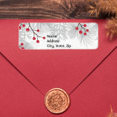 Silver boughs en berries Label