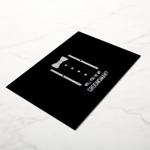 Silver Bow Stropdas Gepersonaliseerde Groomsman Vo Folie Uitnodiging