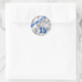 Silver Brocade Fifteenth Birthday Blue ID382 Ronde Sticker (Tas)