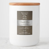 Silver Brown Wood Grain Product Packaging Labels Voedselcontainer Etiket (Voorkant)