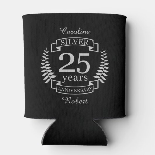 Silver bruiloft 25 jaar blikjeskoeler (Achterkant)