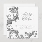 Silver bruiloft verloving kaart (Voorkant / Achterkant)