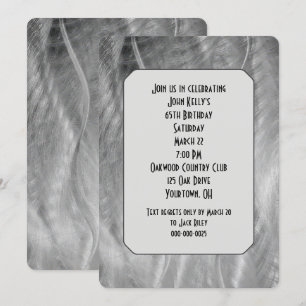 Silver Brushed Metal Abstract verjaardagsfeestje Kaart