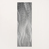 Silver Brushed Metal Abstract Yogamat (Achterkant)