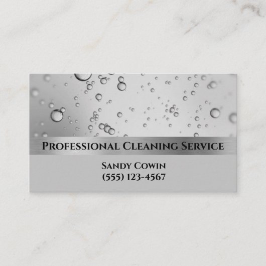 Silver Bubbles Professional Cleaning Services Visitekaartje (Voorkant)