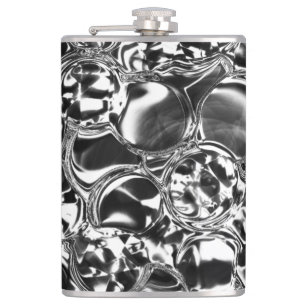 Silver bubbles with glass or metal tone heupfles