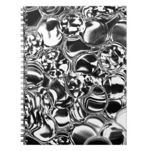 Silver bubbles with glass or metal tone notitieboek